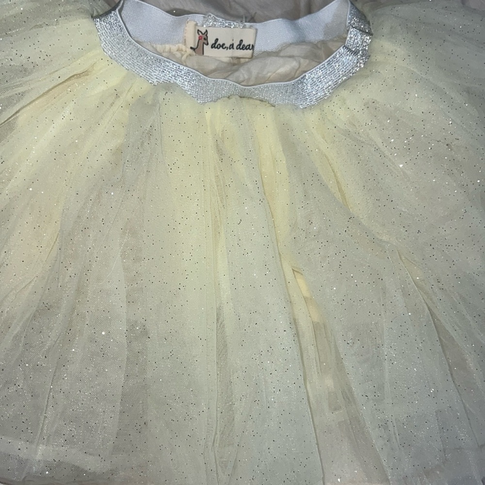 Doe A Dear sparkly yellow Tu Tu, never worn